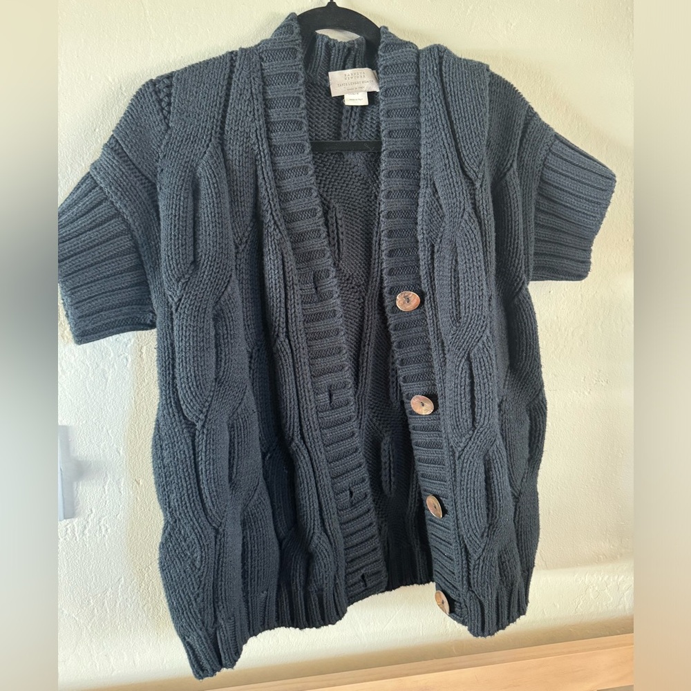 Vintage Barneys New York Knit Short Sleeve Cardigan